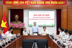 Ủy viên Dự khuyết Ban Chấp hành Trung ương Đảng, Thứ trưởng Thường trực Bộ Văn hóa, Thể thao và Du lịch Lê Hải Bình, Trưởng Ban tổ chức đồng chủ trì cuộc họp Ban Tổ chức Giải Báo chí toàn quốc "Vì sự nghiệp phát triển Văn hóa, Thể thao và Du lịch" lần thứ Ba (nay là Giải Báo chí toàn quốc “Vì sự nghiệp phát triển Văn hóa Việt Nam” lần thứ ba). (Nguồn: Báo Văn Hóa)