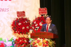 Bí thư Thành ủy Hải Phòng Lê Tiến Châu phát biểu. (Ảnh: Minh Thu/TTXVN)