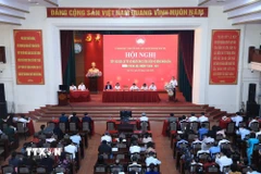 Toàn cảnh buổi tiếp xúc cử tri sáng 2/3 tại phường Sơn Tây, Hà Nội. (Ảnh: Hùng Mạnh/TTXVN)