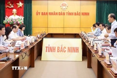 Quang cảnh buổi làm việc. (Ảnh: Đồng Thúy/TTXVN)