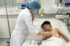 Điều trị cho trẻ mắc sốt xuất huyết. (Nguồn: TTXVN)