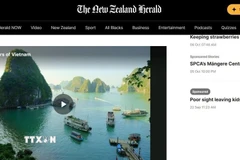 Clip vẻ đẹp Việt Nam được đăng tải trong bài viết với lời chú thích "Người dân địa phương tiết lộ nền văn hóa phong phú và những bí mật mà nhiều sách hướng dẫn du lịch bỏ qua." (Ảnh: TTXVN phát)