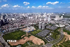 Nhiều dự án bất động sản đang được triển khai. (Ảnh: Tuấn Anh/TTXVN)