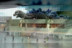 Tượng Godzilla có chiều dài khoảng 40m và cao 9m. (Nguồn: TOHO)
