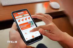 Hướng dẫn người dân hướng dẫn người dân đăng ký, sử dụng ứng dụng VNeID. (Ảnh: Minh Quyết/TTXVN)