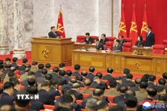 Quang cảnh Hội nghị lần thứ 12 của Ban Chấp hành Trung ương Đảng Lao động Triều Tiên tại Bình Nhưỡng tháng 6/2025. (Nguồn: Yonhap/TTXVN)