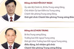 Ông Lê Hoài Trung giữ chức Chánh Văn phòng Trung ương Đảng.