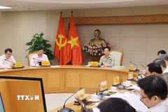Phó Thủ tướng Hồ Quốc Dũng chủ trì họp về điều chỉnh Quy hoạch sử dụng đất quốc gia thời kỳ 2021-2030, tầm nhìn đến năm 2050. (Ảnh: Lâm Khánh/TTXVN)
