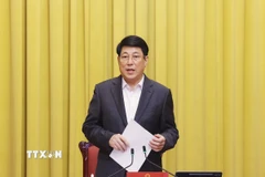 Chủ tịch nước Lương Cường phát biểu chỉ đạo. (Ảnh: Lâm Khánh/TTXVN)