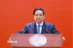 Thủ tướng Phạm Minh Chính phát biểu chỉ đạo. (Ảnh: Dương Giang/TTXVN)