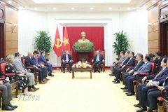 Tổng Bí thư Tô Lâm tiếp ông Eric Hambly, Chủ tịch Hội đồng quản trị kiêm Tổng Giám đốc điều hành Tập đoàn Murphy Oil. (Ảnh: Thống Nhất/TTXVN)