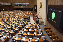 Một phiên họp Quốc hội Hàn Quốc tại thủ đô Seoul. (Ảnh: Yonhap/TTXVN)