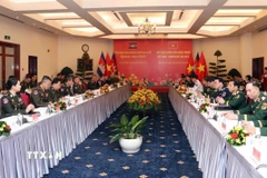 Quang cảnh Đối thoại Chính sách Quốc phòng Việt Nam- Campuchia lần thứ 8. (Ảnh: Xuân Khu/TTXVN)
