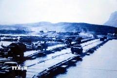 Bến phà 2 Long Đại năm xưa, nơi 16 thanh niên xung phong đã hy sinh anh dũng. (Ảnh: TTXVN phát)