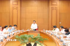 Quang cảnh buổi giao ban. (Ảnh: Phương Hoa/TTXVN)