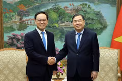 Phó Thủ tướng Thường trực Chính phủ Phạm Gia Túc đã tiếp ông Lee Yong-bae, Chủ tịch kiêm Tổng Giám đốc Công ty Hyundai Rotem, hoạt động trong lĩnh vực cơ khí thuộc Tập đoàn Hyundai. (Nguồn: Cổng thông tin điện tử Chính phủ)