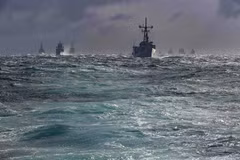 Các tàu chiến của NATO tham gia một cuộc tập trận (Nguồn: NATO MARCOM)