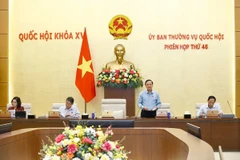 Phó Chủ tịch Quốc hội Nguyễn Khắc Định phát biểu. (Ảnh: Doãn Tấn/TTXVN)