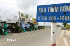 Địa danh Thơm Rơm gắn liền với tên làng nghề. (Ảnh: Tuấn Phi/TTXVN)