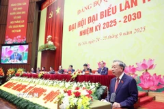 Tổng Bí thư Tô Lâm phát biểu chỉ đạo Đại hội đại biểu Đảng bộ Quốc hội lần thứ nhất. (Ảnh: Thống Nhất/TTXVN)
