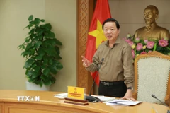 Phó Thủ tướng Trần Hồng Hà phát biểu chỉ đạo tại cuộc họp. (Ảnh: Diệp Trương/TTXVN)