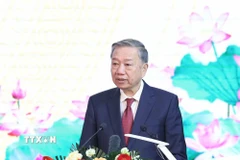Tổng Bí thư Tô Lâm phát biểu. (Ảnh: Thống Nhất/TTXVN)