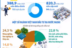 Đầu tư của Việt Nam ra nước ngoài đạt 1,21 tỷ USD trong 6 tháng