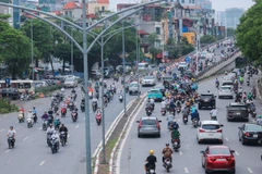 Đường Trần Khát Chân, quận Hai Bà Trưng. (Ảnh: Hoàng Hiếu/TTXVN)