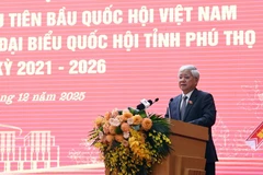 Phó Chủ tịch Thường trực Quốc hội Đỗ Văn Chiến phát biểu tại buổi lễ. (Nguồn: Báo Điện tử Chính phủ)