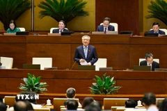 Phó Thủ tướng Thường trực Chính phủ Nguyễn Hòa Bình trả lời chất vấn. (Ảnh: Doãn Tấn/TTXVN)