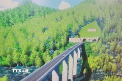 Phối cảnh 3D hầm đường bộ Hoàng Liên. (Ảnh: TTXVN phát)