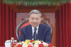 Tổng Bí thư Tô Lâm điện đàm với Chủ tịch Đảng Đại hội Dân tộc Phi (ANC), Tổng thống Cộng hòa Nam Phi Cyril Ramaphosa. (Ảnh: Thống Nhất/TTXVN)
