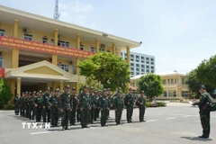 Bộ Chỉ huy quân sự tỉnh Quảng Ngãi luyện tập chuyển trạng thái sẵn sàng chiến đấu. (Ảnh minh họa: TTXVN phát)