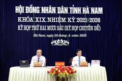 Quang cảnh Kỳ họp thứ 26 (Kỳ họp chuyên đề) Hội đồng Nhân dân tỉnh Hà Nam khóa 19. (Ảnh: