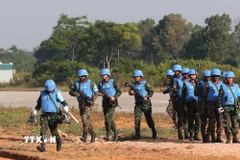 Diễn tập các tình huống thực địa về gìn giữ hòa bình. (Ảnh minh họa: Trọng Đức/TTXVN)