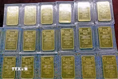 Vàng miếng SJC. (Nguồn: TTXVN)