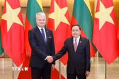 Chủ tịch Quốc hội Trần Thanh Mẫn hội kiến Tổng thống Litva Gitanas Nauseda. (Ảnh: Doãn Tấn/TTXVN)