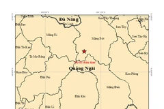 Vị trí chấn tâm. (Nguồn: Viện Vật lý địa cầu)