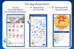 Học sinh có thể tra cứu lộ trình tới điểm thi lớp 10 trên iHanoi