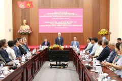 Ông Đỗ Văn Chiến phát biểu tại buổi gặp gỡ với Đoàn đại biểu Hội những người Hàn Quốc yêu Việt Nam (VESAMO). (Nguồn: Trang thông tin điện tử Mặt trận Tổ quốc Việt Nam)