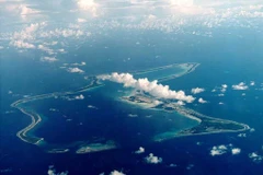 Diego Garcia, đảo lớn nhất quần đảo Chagos (Nguồn: Reuters/Hải quân Mỹ).
