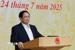 Thủ tướng Phạm Minh Chính chủ trì Phiên họp lần thứ nhất của Ban Chỉ đạo Phòng thủ dân sự quốc gia. (Ảnh: Dương Giang/TTXVN)