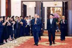 Tổng Bí thư, Chủ tịch nước Tô Lâm gặp mặt cán bộ, công chức, viên chức, người lao động Văn phòng Chủ tịch nước. (Ảnh: Thống Nhất/TTXVN)