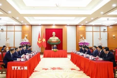 Tổng Bí thư Tô Lâm điện đàm Tổng Thư ký Đảng Hành động nhân dân Singapore (PAP), Thủ tướng Cộng hòa Singapore Lawrence Wong. (Ảnh: Thống Nhất/TTXVN)