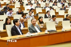 Tổng Bí thư Tô Lâm, Chủ tịch nước Lương Cường dự phiên họp. (Ảnh: Doãn Tấn/TTXVN)