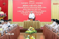 Tổng Bí thư Tô Lâm phát biểu. (Ảnh: Thống Nhất/TTXVN)
