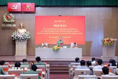 Quang cảnh buổi họp báo. (Ảnh: Phạm Kiên/TTXVN)