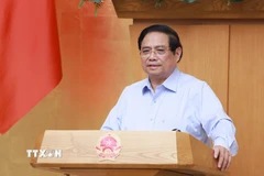 Thủ tướng Phạm Minh Chính chủ trì Phiên họp Chính phủ thường kỳ tháng 7 năm 2025. (Ảnh: Dương Giang/TTXVN)