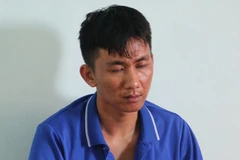 Nghi phạm Tâm tại cơ quan công an. (Ảnh do công an cung cấp)