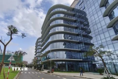 Trụ sở Cơ quan điều hành IFC Đà Nẵng được đặt trong tòa nhà Công viên phần mềm số 2 (phường Hải Châu, thành phố Đà Nẵng). (Ảnh: Quốc Dũng/TTXVN)